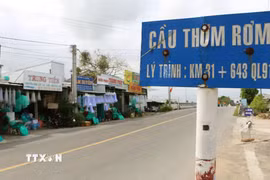 Địa danh Thơm Rơm gắn liền với tên làng nghề. (Ảnh: Tuấn Phi/TTXVN)
