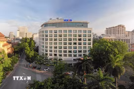 Tòa nhà Thông tấn Quốc gia, số 5 Lý Thường Kiệt, Hà Nội. (Ảnh: Phạm Tuấn Anh/TTXVN)