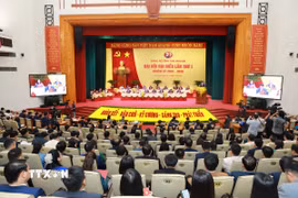 Phiên khai mạc Đại hội đại biểu Đảng bộ tỉnh Thái Nguyên lần thứ nhất, nhiệm kỳ 2025-2030. (Ảnh: Vũ Hoàng Giang/TTXVN)