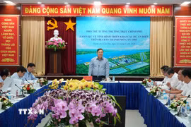 Phó Thủ tướng Thường trực Chính phủ Phạm Gia Túc phát biểu chỉ đạo. (Ảnh: Thanh Liêm/TTXVN)