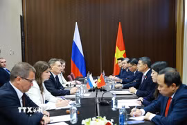 Thủ tướng Lê Minh Hưng tiếp ông Alexey Likhachev, Tổng Giám đốc Tập đoàn Năng lượng Nguyên tử Quốc gia Liên bang Nga (Rosatom). (Ảnh: Dương Giang/TTXVN)