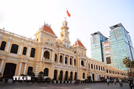 Trụ sở Ủy ban Nhân dân Thành phố Hồ Chí Minh. (Ảnh: Hồng Đạt/TTXVN)