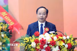 Đồng chí Nguyễn Duy Lâm - Bí thư Tỉnh ủy, Trưởng đoàn đại biểu Đảng bộ tỉnh Hà Tĩnh. (Nguồn: TTXVN)