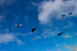 Máy bay ném bom B-2 của Mỹ. (Ảnh: Pacific Air Forces)