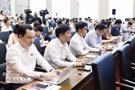 Đại biểu dự Hội nghị đại biểu Quốc hội hoạt động chuyên trách lần thứ nhất, nhiệm kỳ khóa XVI. (Ảnh: Doãn Tấn/TTXVN)