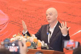 Chủ tịch Liên đoàn Bóng đá Thế giới (FIFA) Gianni Infantino. (Ảnh: Minh Quyết/TTXVN)