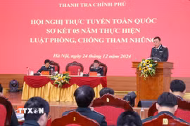 Tổng Thanh tra Chính phủ Đoàn Hồng Phong phát biểu khai mạc. (Ảnh: Văn Điệp/TTXVN)