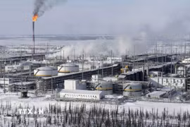Cơ sở lọc dầu ở giếng dầu Vankorskoye thuộc vùng Krasnoyarsk, Nga. (Ảnh: Reuters/TTXVN)
