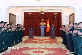 Tổng Bí thư, Chủ tịch nước Tô Lâm phát biểu giao nhiệm vụ cho đồng chí Lê Quang Đạo. (Ảnh: Thống Nhất/TTXVN)