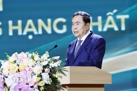 Chủ tịch Quốc hội Trần Thanh Mẫn phát biểu. (Ảnh: Doãn Tấn/TTXVN)