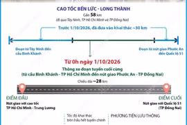 Thông xe đoạn tuyến cuối cùng cao tốc Bến Lức-Long Thành 