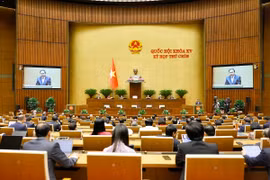 Chủ tịch Quốc hội Trần Thanh Mẫn phát biểu bế mạc Kỳ họp. (Ảnh: Doãn Tấn/TTXVN)