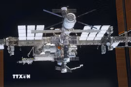 Trạm Vũ trụ Quốc tế (ISS). (Ảnh: AFP/TTXVN)