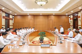 Quang cảnh buổi làm việc. (Ảnh: Phương Hoa/TTXVN)