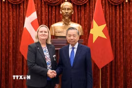 Tổng Bí thư, Chủ tịch nước Tô Lâm tiếp Đại sứ Vương quốc Đan Mạch Lina Gandløse Hansen (Hà Nội, 3/10/2026). (Ảnh: Thống Nhất/TTXVN)