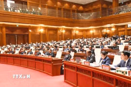 Các đại biểu tham dự Kỳ họp thứ nhất Quốc hội khóa X của Lào. (Ảnh: Xuân Tú/TTXVN)