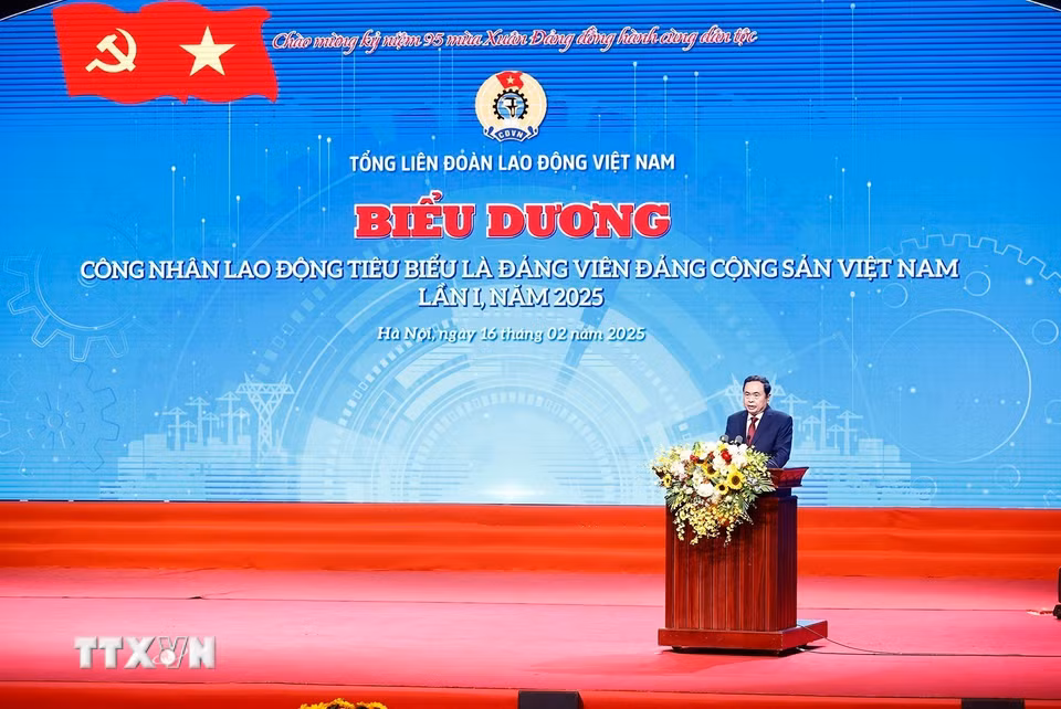 Chủ tịch Quốc hội Trần Thanh Mẫn phát biểu. (Ảnh: Doãn Tấn/TTXVN)