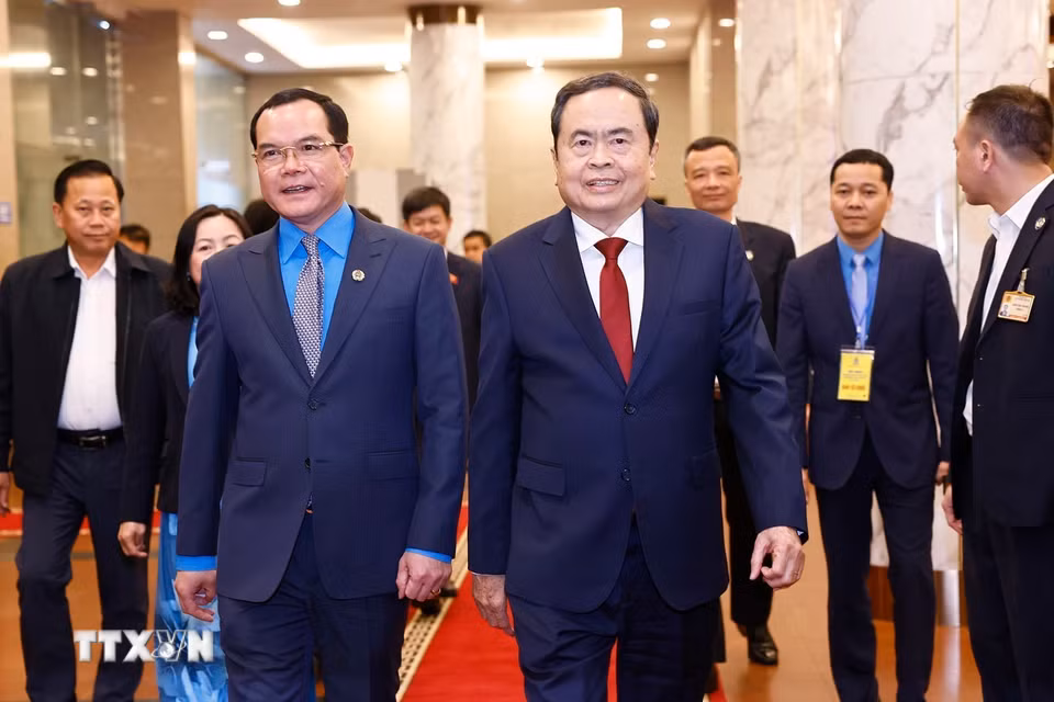 Chủ tịch Quốc hội Trần Thanh Mẫn dự Chương trình. (Ảnh: Doãn Tấn/TTXVN)