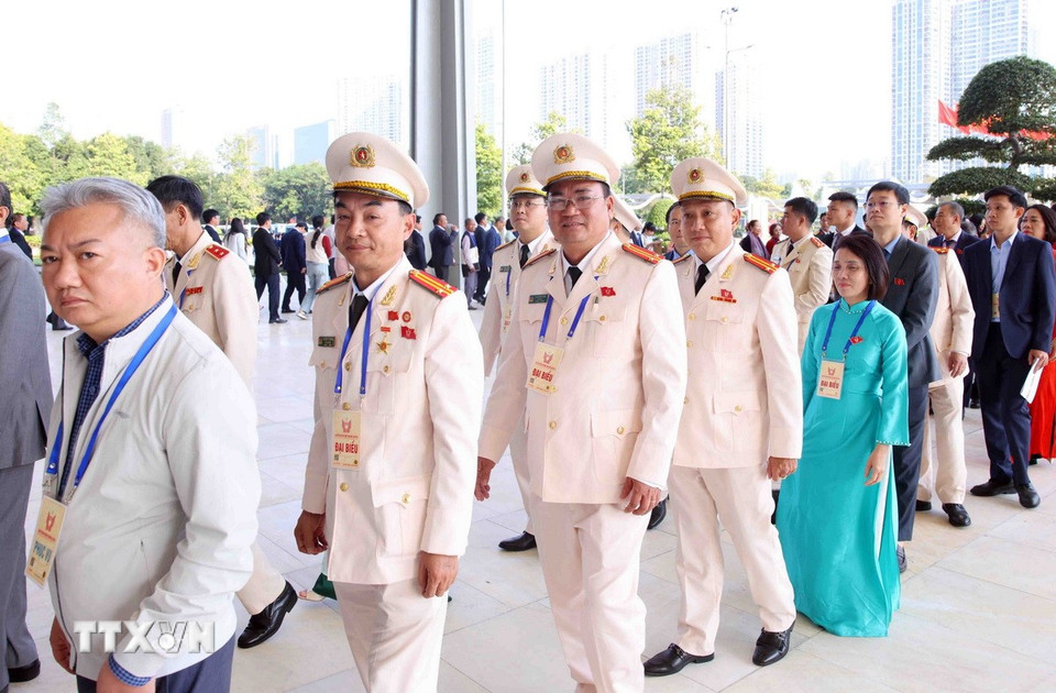 Các đại biểu đến dự đại hội. (Ảnh: Phạm Kiên/TTXVN)