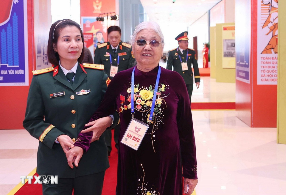 Các đại biểu đến dự đại hội. (Ảnh: Văn Điệp/TTXVN)