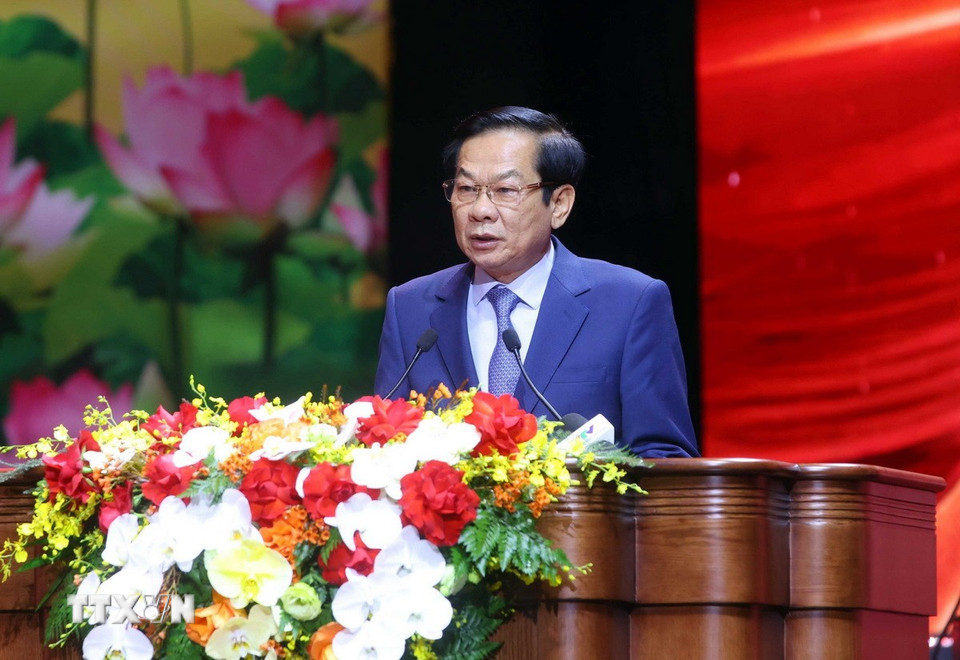 Bộ trưởng Bộ Nội vụ Đỗ Thanh Bình phát biểu. (Ảnh: Phạm Kiên/TTXVN)