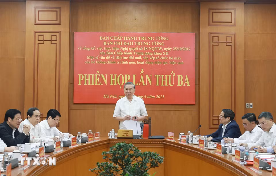 Tổng Bí thư Tô Lâm chủ trì phiên họp. (Ảnh: Thống Nhất/TTXVN)