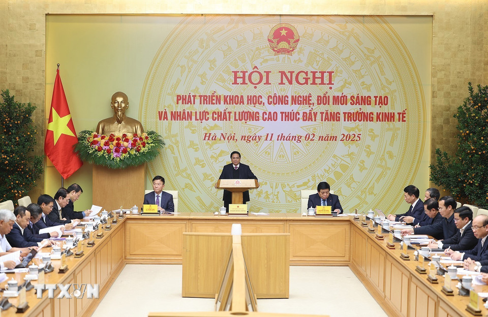 Thủ tướng Phạm Minh Chính phát biểu khai mạc. (Ảnh: Dương Giang/TTXVN)