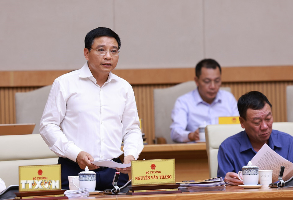 Bộ trưởng Bộ Tài chính Nguyễn Văn Thắng phát biểu. (Ảnh: Dương Giang/TTXVN)