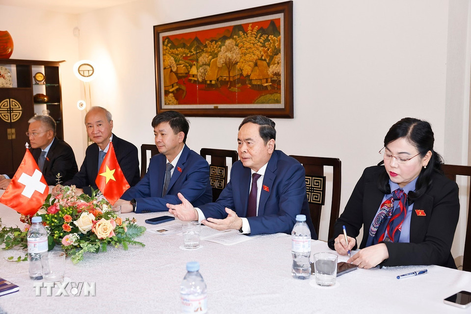 Chủ tịch Quốc hội Trần Thanh Mẫn phát biểu. (Ảnh: Doãn Tấn/TTXVN)