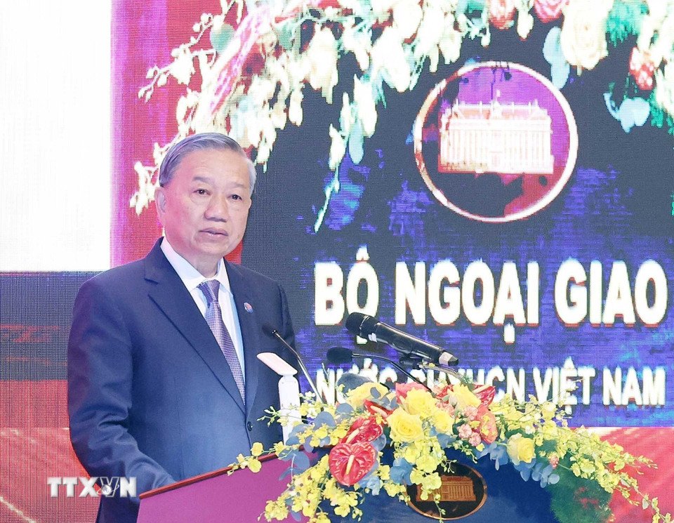 Tổng Bí thư Tô Lâm phát biểu. (Ảnh: Thống Nhất/TTXVN)