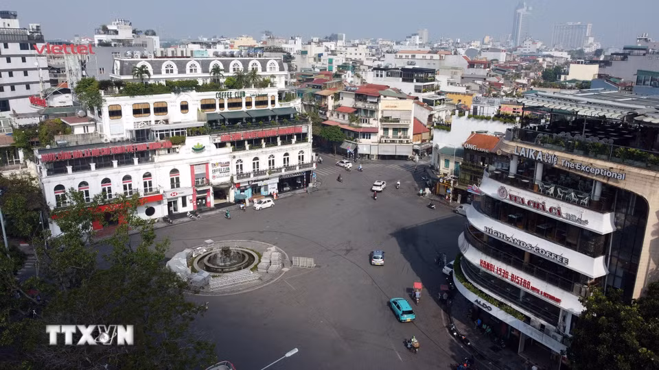 Khu vực Quảng trường Đông Kinh Nghĩa Thục ngày nay. (Ảnh: TTXVN)