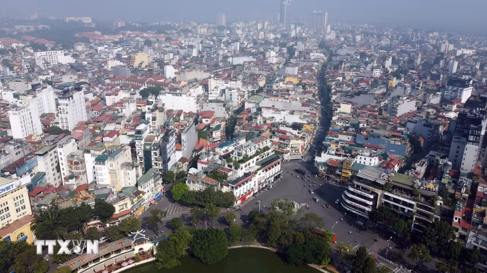 Khu vực Quảng trường Đông Kinh Nghĩa Thục ngày nay. (Ảnh: TTXVN)