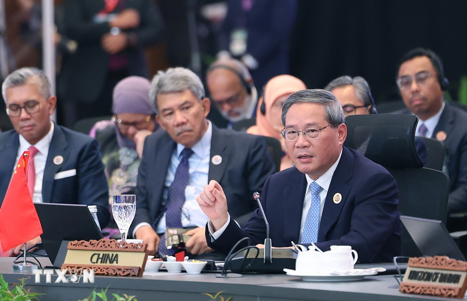 Thủ tướng Trung Quốc Lý Cường phát biểu. (Ảnh: Dương Giang/TTXVN)