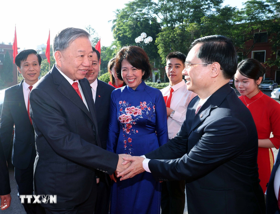 Tổng Bí thư Tô Lâm đến dự Đại hội đại biểu Đảng bộ các Cơ quan Đảng Trung ương lần thứ nhất. (Ảnh: Thống Nhất/TTXVN)