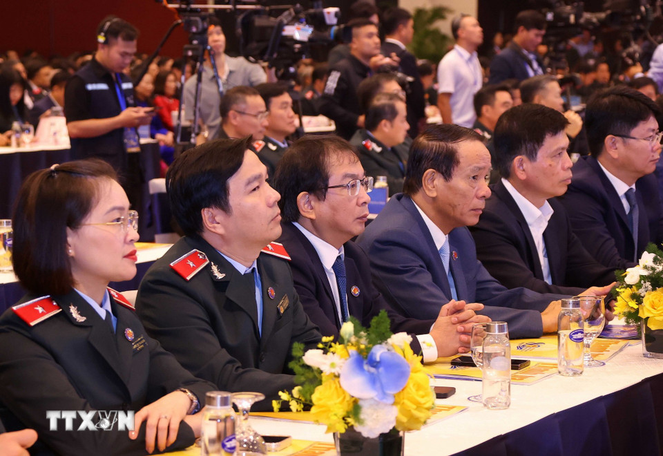 Các đại biểu dự Lễ kỷ niệm 80 năm Ngày truyền thống Thanh tra Việt Nam. (Ảnh: Văn Điệp/TTXVN)