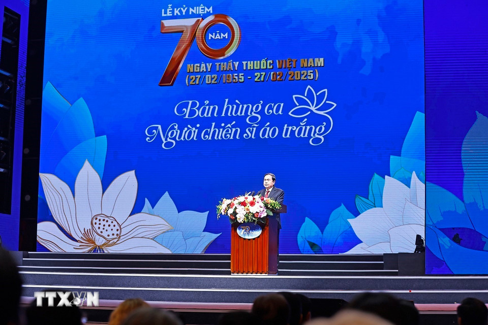 Chủ tịch Quốc hội Trần Thanh Mẫn phát biểu. (Ảnh: Doãn Tấn/TTXVN)