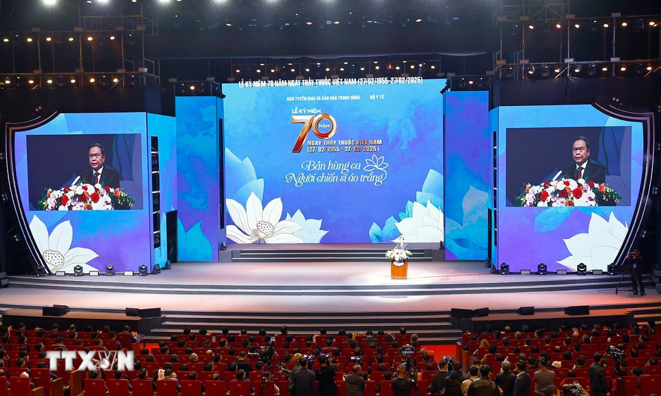 Chủ tịch Quốc hội Trần Thanh Mẫn phát biểu. (Ảnh: Doãn Tấn/TTXVN)