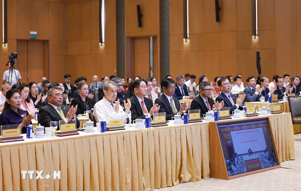 Đại biểu các nước đối tác của APEC tham dự Lễ công bố thành lập Uỷ ban Quốc gia Diễn đàn hợp tác châu Á - Thái Bình Dương 2027 (APEC 2027). (Ảnh: Dương Giang/TTXVN)