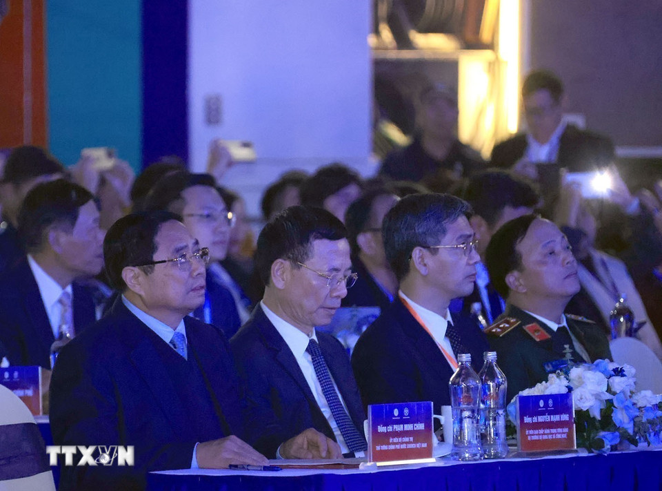 Thủ tướng Phạm Minh Chính tới dự và phát biểu chỉ đạo. (Ảnh: Tuấn Anh/TTXVN)