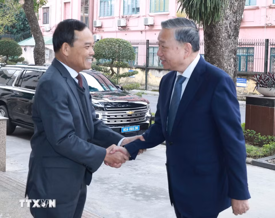 Tổng Bí thư Tô Lâm làm việc với Ban Chính sách, chiến lược Trung ương. (Ảnh: Thống Nhất/TTXVN)