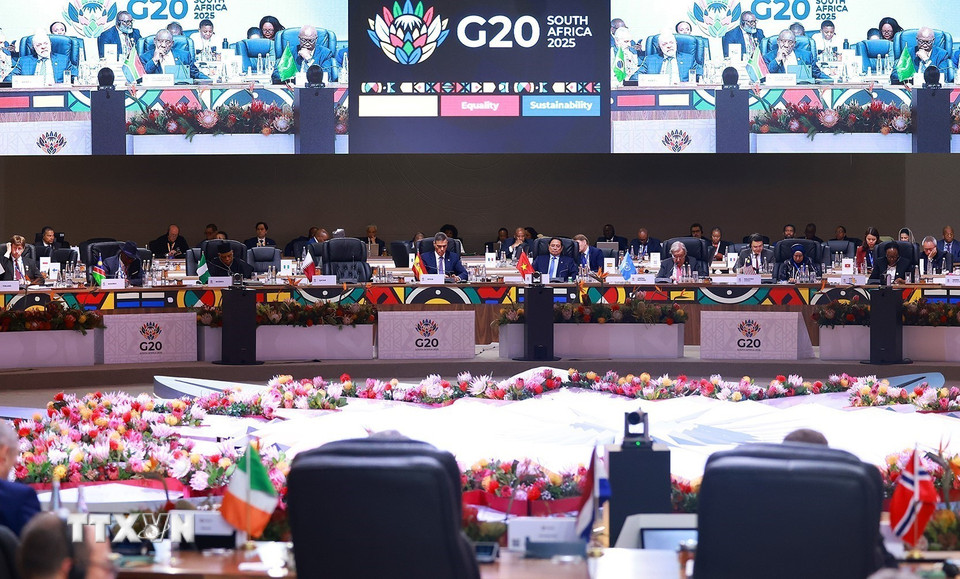 Thủ tướng Phạm Minh Chính dự Phiên thảo luận III Hội nghị Thượng đỉnh G20. (Ảnh: Dương Giang/TTXVN)