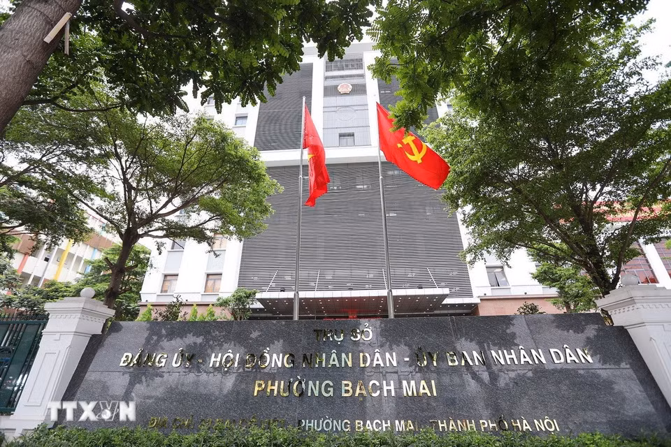 Trụ sở phường Bạch Mai có địa chỉ tại số 33 Đại Cồ Việt. (Ảnh: Khánh Hòa/TTXVN)