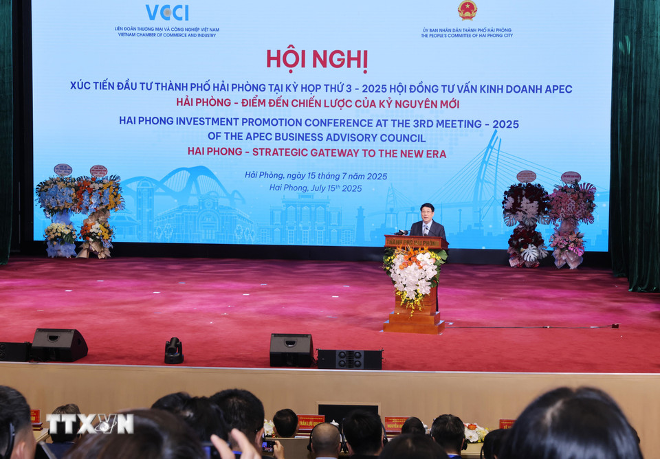 Chủ tịch nước Lương Cường phát biểu. (Ảnh: Lâm Khánh/TTXVN)