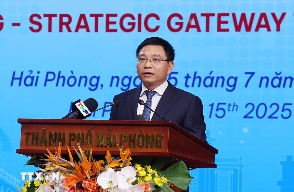 Bộ trưởng Nguyễn Văn Thắng phát biểu. (Ảnh: Lâm Khánh/TTXVN)