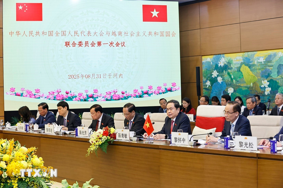 Chủ tịch Quốc hội Trần Thanh Mẫn phát biểu. (Ảnh: Doãn Tấn/TTXVN)