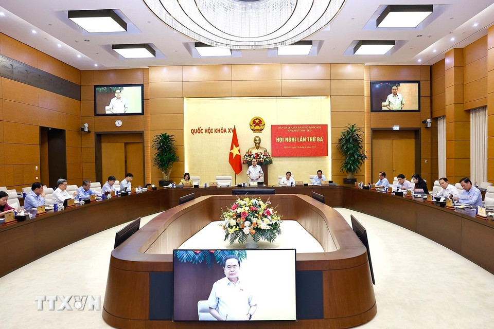 Chủ tịch Quốc hội Trần Thanh Mẫn phát biểu khai mạc. (Ảnh: Doãn Tấn/TTXVN)