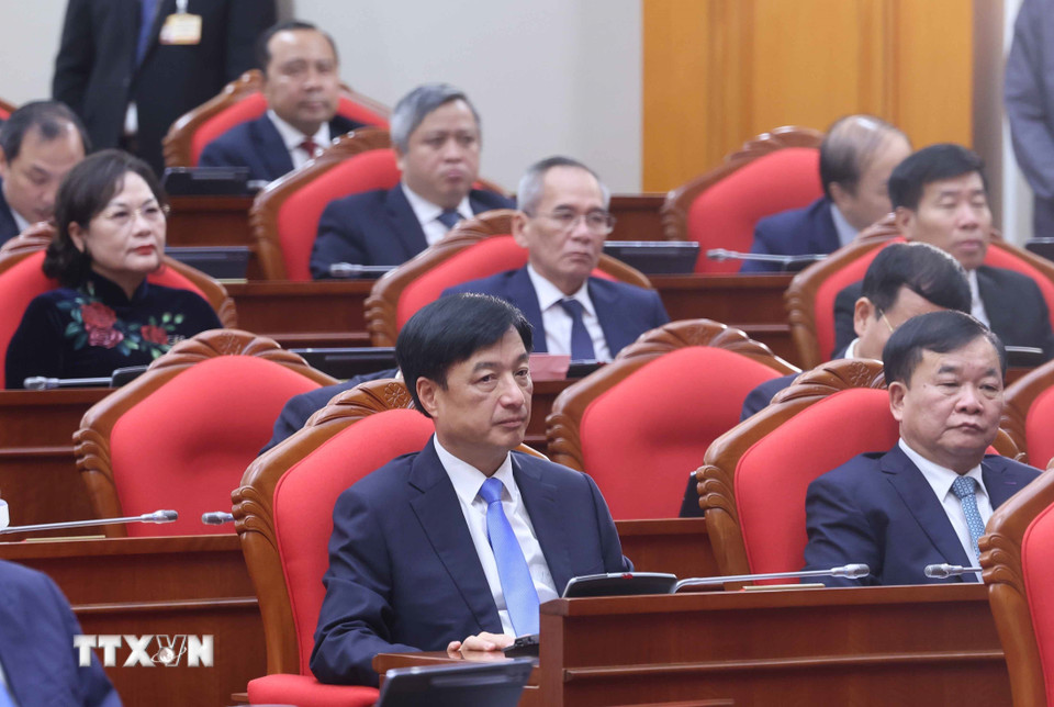 Các đại biểu tham dự phiên khai mạc Hội nghị lần thứ 14 Ban Chấp hành Trung ương Đảng khóa XIII. (Ảnh: Thống Nhất/TTXVN)