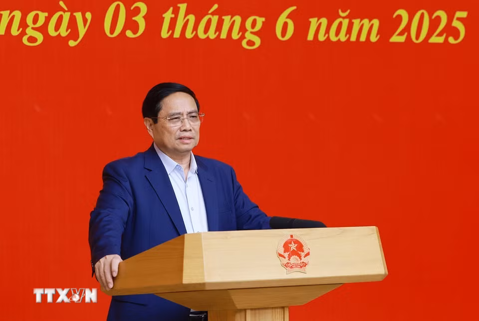 Thủ tướng Phạm Minh Chính chủ trì Hội nghị lần thứ hai Ban Chấp hành Đảng bộ Chính phủ. (Ảnh: Dương Giang/TTXVN)
