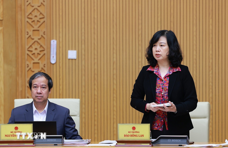 Bộ trưởng Bộ Y tế Đào Hồng Lan phát biểu. (Ảnh: Dương Giang/TTXVN)