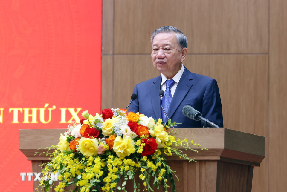 Tổng Bí thư Tô Lâm phát biểu. (Ảnh: Phạm Kiên/TTXVN)